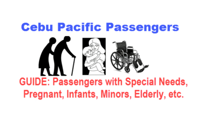 Special needs passenger rules Cebu Pacific
