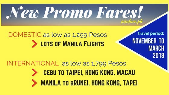 cebu pacific new promos for january, february, march 2018