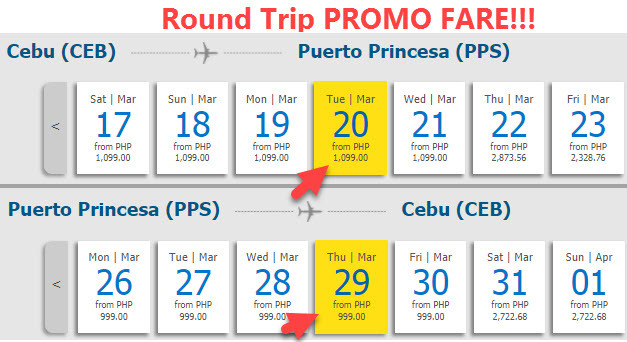 Cebu Pacific Round Trip Promos
