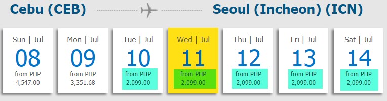 promo cebu to incheon korea 2018 tickets