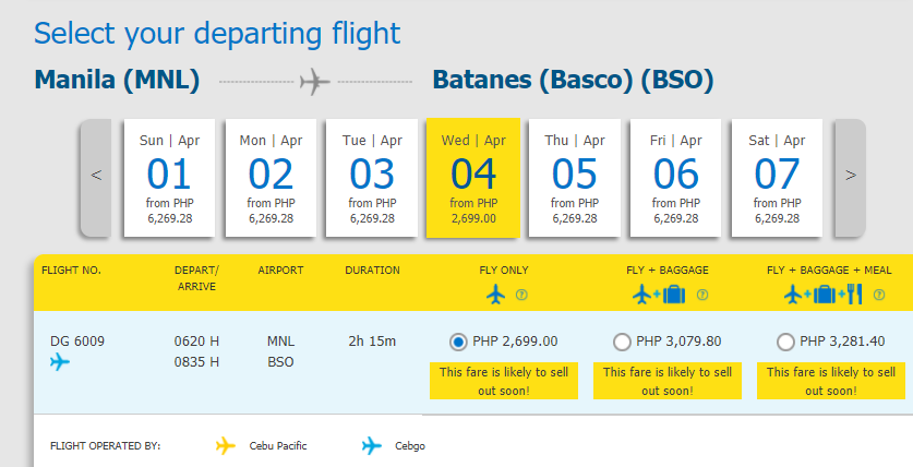 Batanes Promo Fare