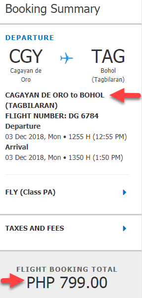 cagayan de oro to bohol promo december 2018