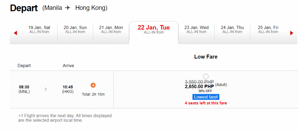 Piso Fare December 2018
