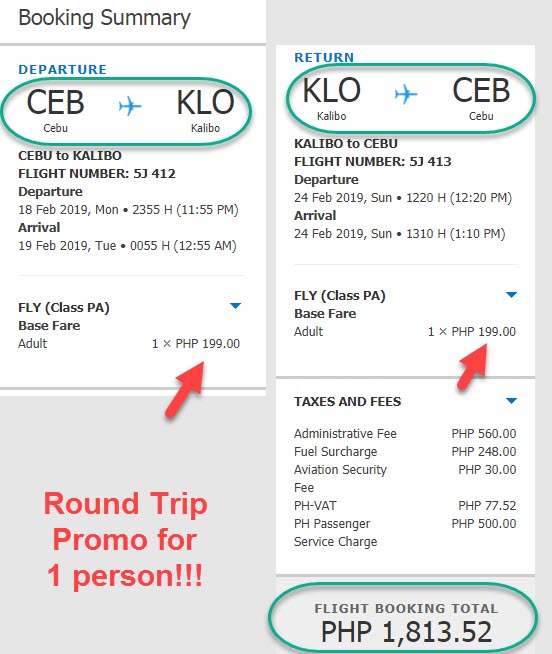 cebu pacific round trip promo