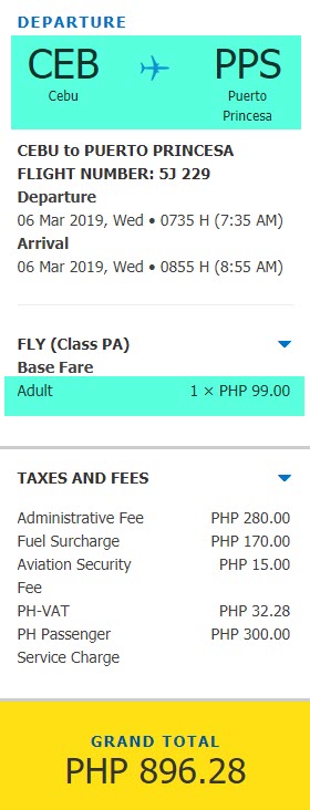 cebu to puerto princesa promo