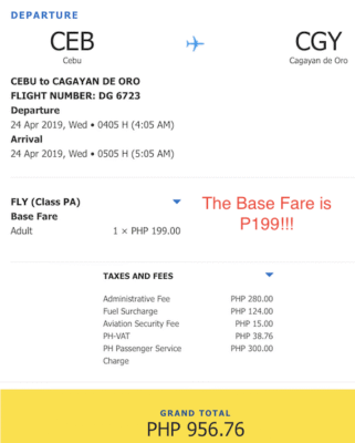 cebu to cagayan de oro promo fare for 2019