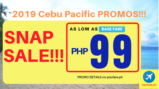 2019 Cebu Pacific promos snap sale tickets