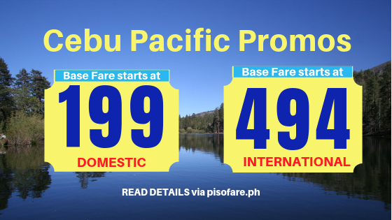 Cebu Pacific promo January 5 to 8