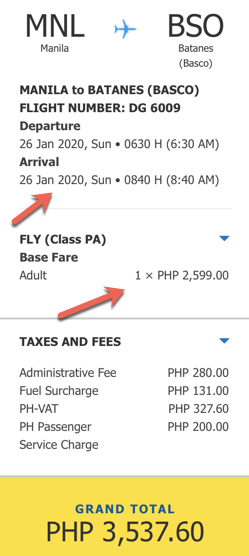 promo manila to basco batanes 2020