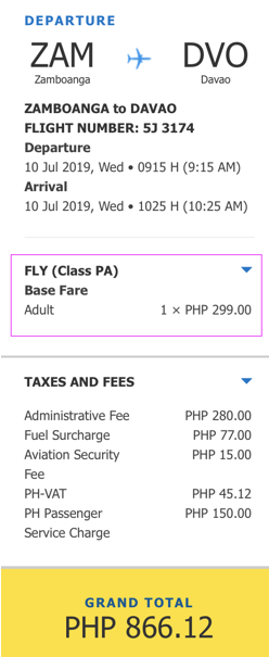 zamboanga to davao promo july