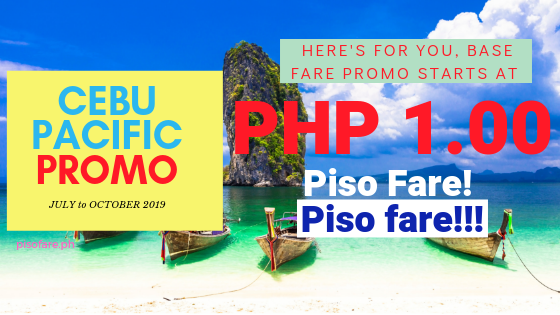 Cebu Pacific Promo piso fare P1 tickets 2019
