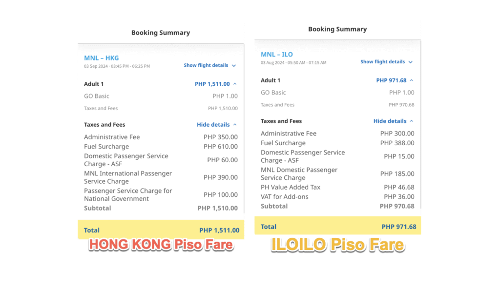 piso fare proofs