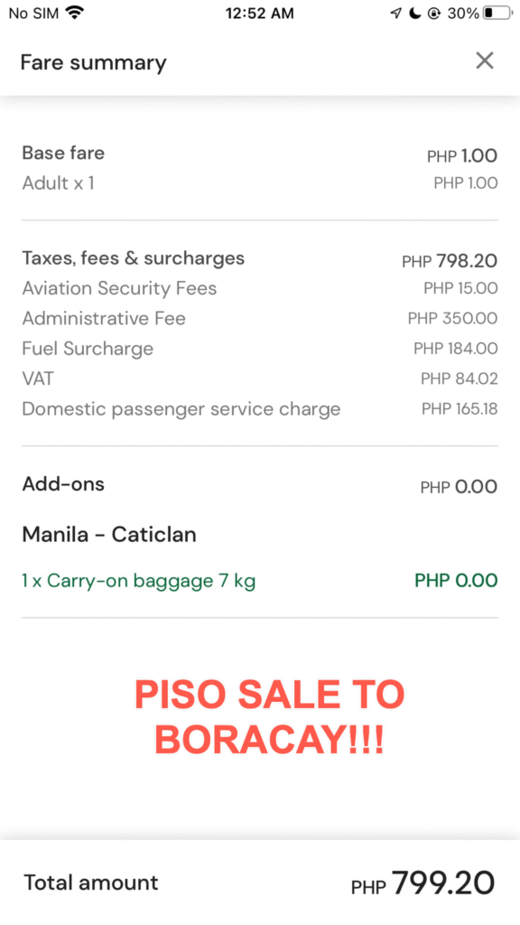 piso sale boracay 2025