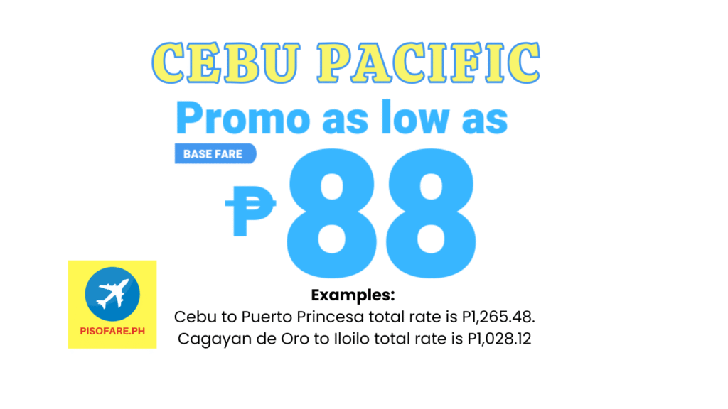Promo fares July, August, September 2025