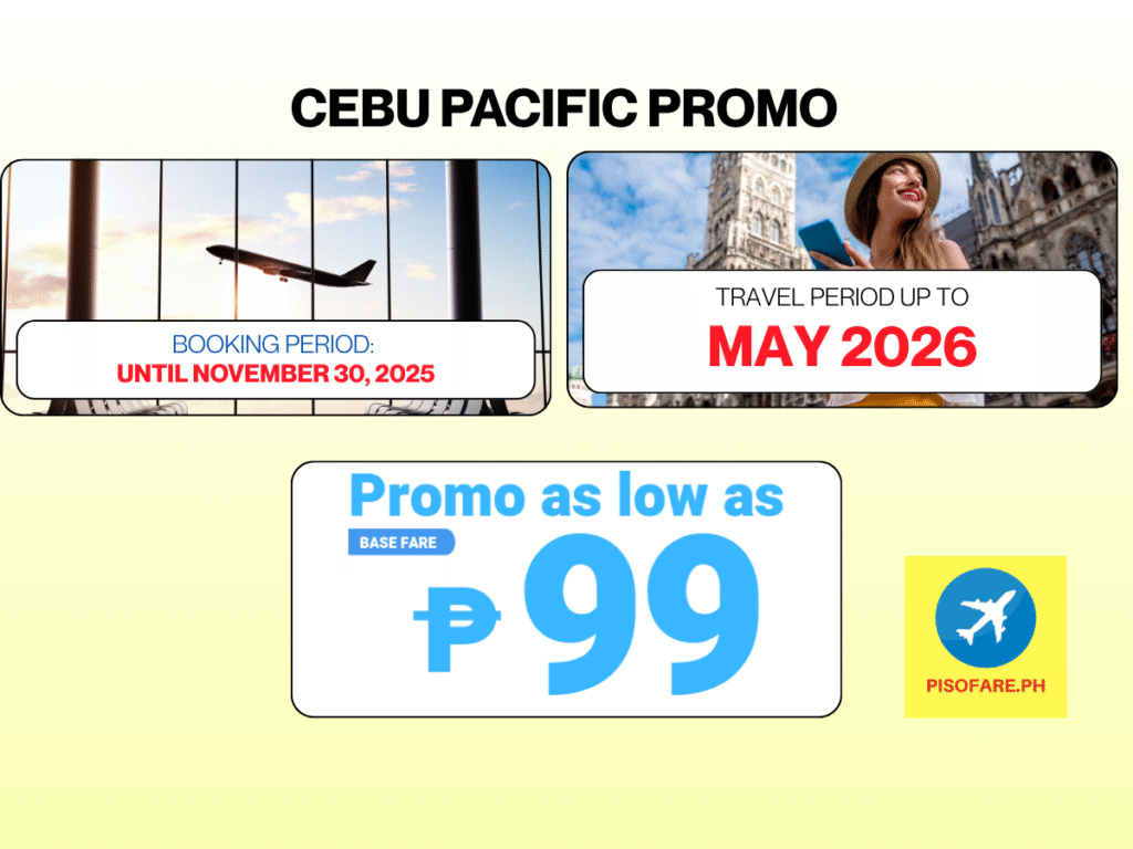 CEBU PACIFIC PROMO STARTING 99 BASE FARE